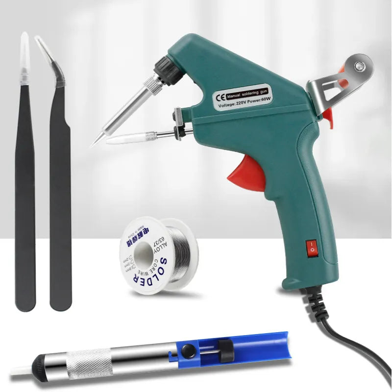 60W Internal Heat Manual Soldering Gun Household Repair Kit