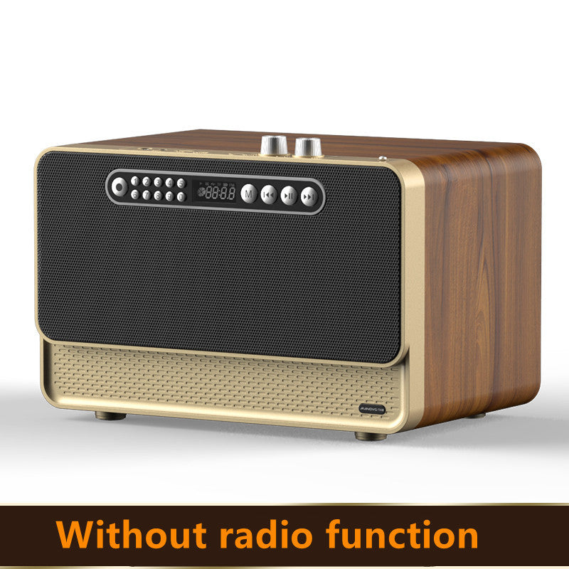 Home Wireless Bluetooth Speaker Wooden High Volume Dual Speaker Subwoofer